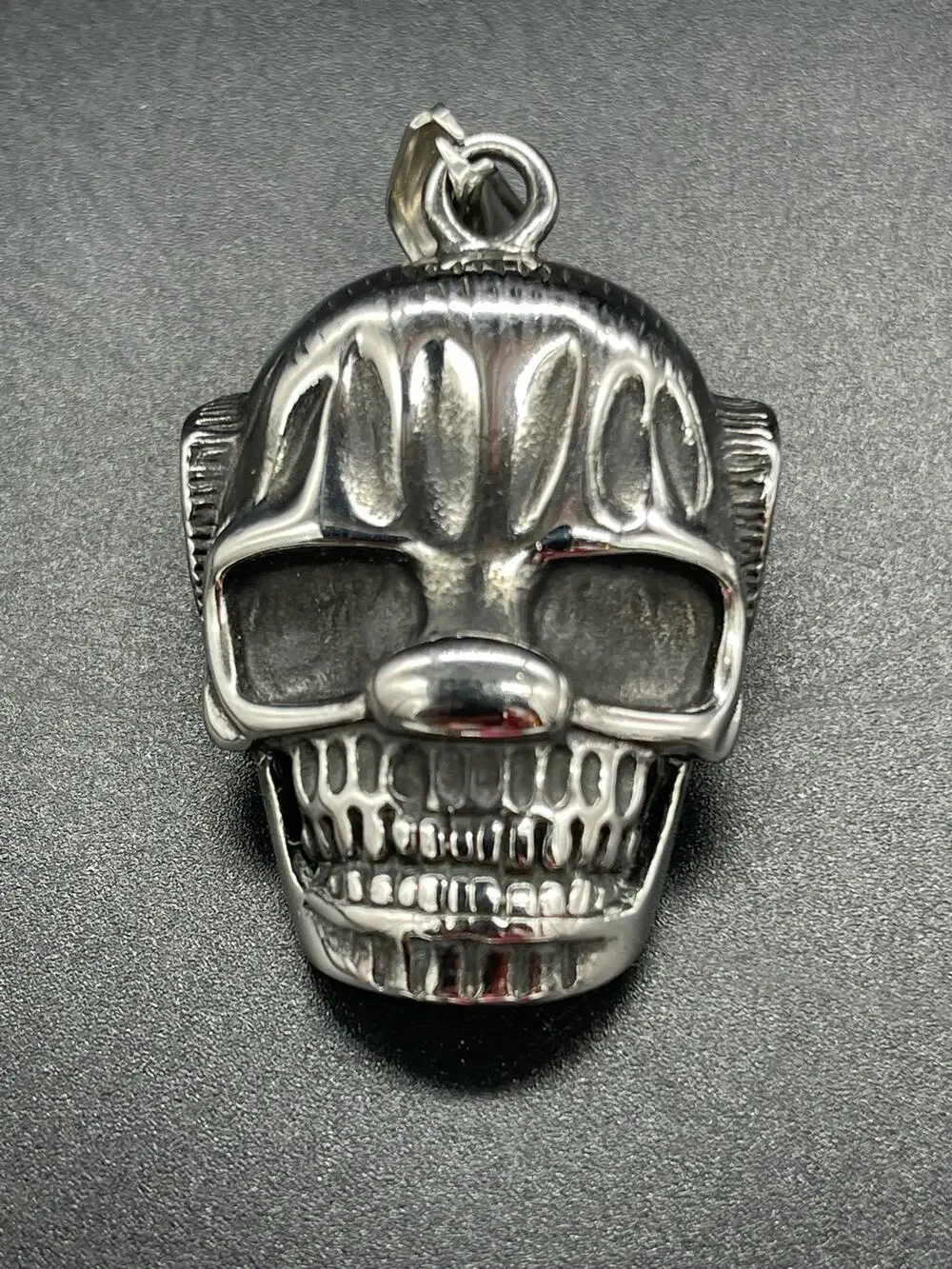 Gothic Skull Big Eye Dumb Skull Men's Pendant Stainless Steel